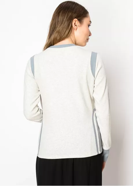 Misty Grey Contrast Long Sleeve