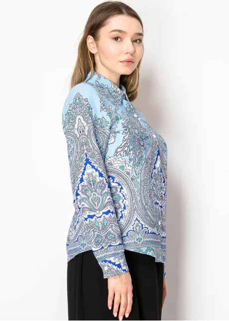 Blue Majesty Paisley Print Shirt