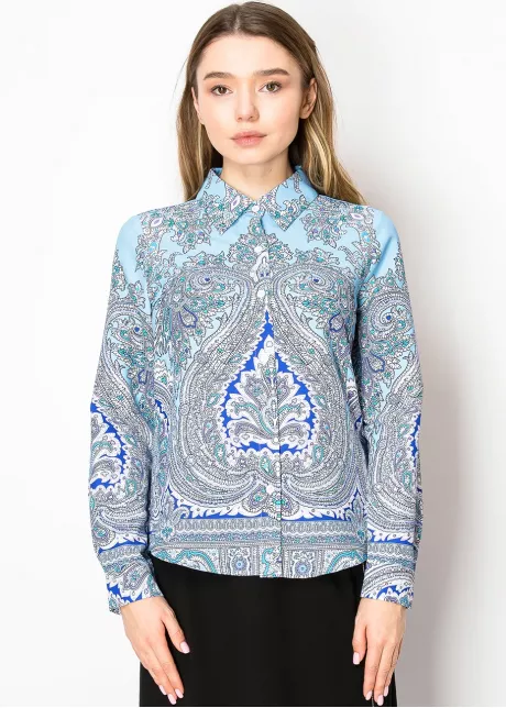 Blue Majesty Paisley Print Shirt