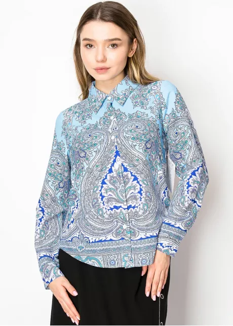 Blue Majesty Paisley Print Shirt