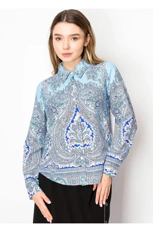 Blue Majesty Paisley Print Shirt