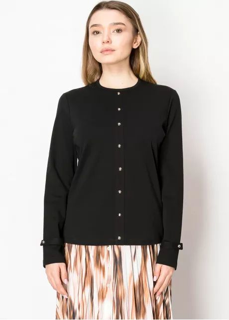 Timeless Black Buttoned Long Sleeve