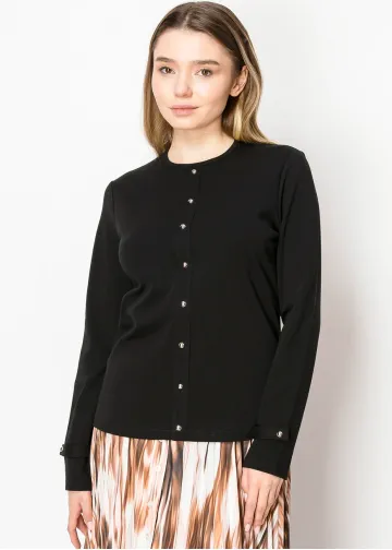 Timeless Black Buttoned Long Sleeve