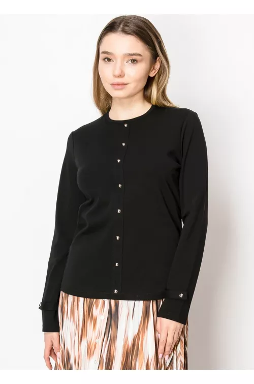 Timeless Black Buttoned Long Sleeve