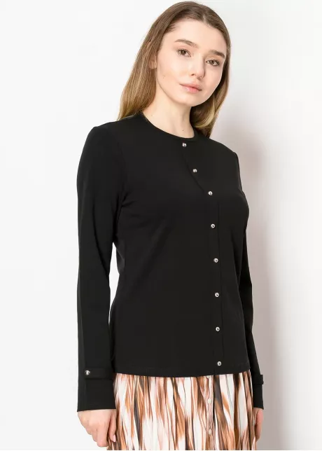 Timeless Black Buttoned Long Sleeve