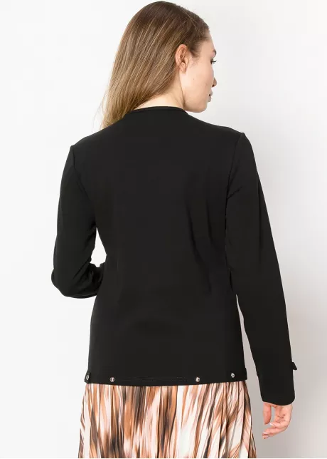 Timeless Black Buttoned Long Sleeve