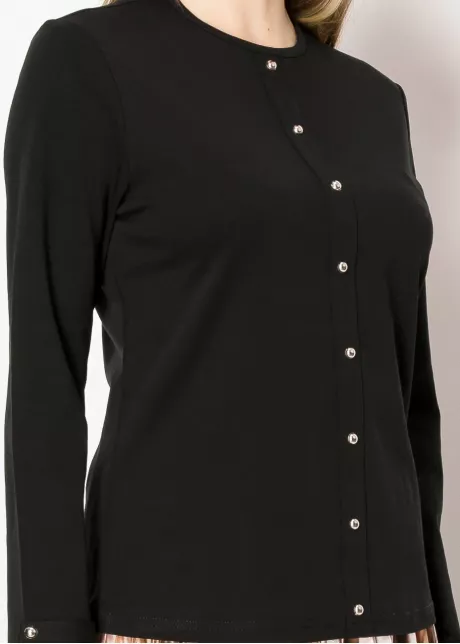 Timeless Black Buttoned Long Sleeve