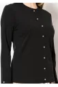 Timeless Black Buttoned Long Sleeve