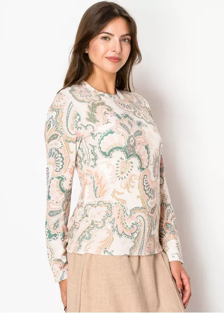 Soft Paisley Elegance Top