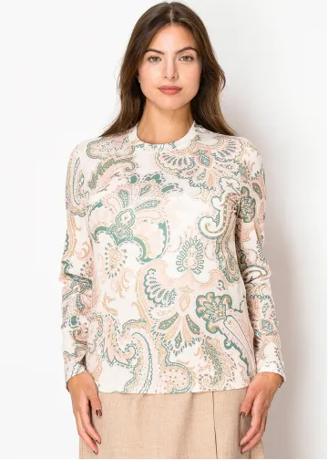 Soft Paisley Elegance Top