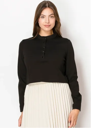 Modern Modest Black Tee