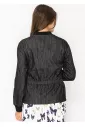 Jet Black Casual Zip Top