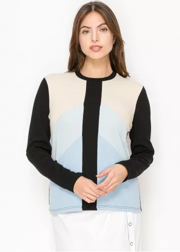 Blue and Black Contrast Top Blue and Black Contrast Top
