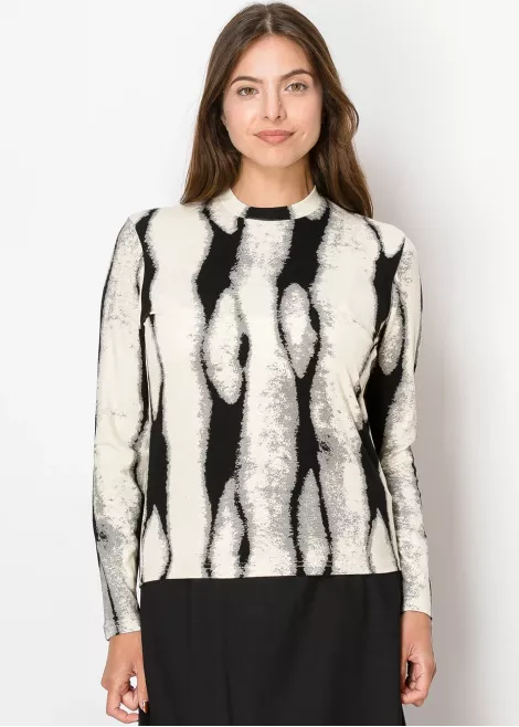 Beige and Black Ripple Top Beige and Black Ripple Top