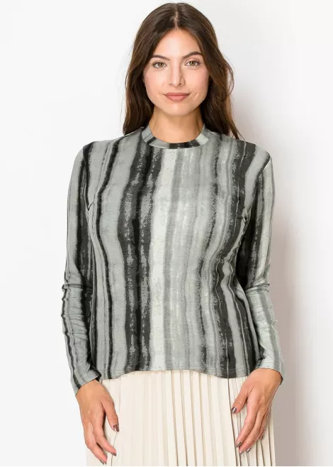 Olive and Black Vertical Stripe Tee Olive and Black Vertical Stripe Tee