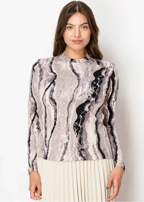 Marble Waves in Purple Top