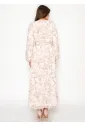 Blush Floral Maxi Dress with Tie Waist