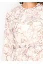 Blush Floral Maxi Dress with Tie Waist