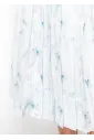 Watercolor Floral Dress — Ice Blue