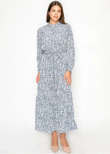 Midnight Meadow Tiered Maxi Dress