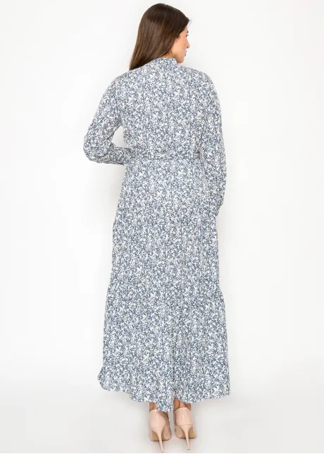 Midnight Meadow Tiered Maxi Dress