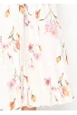 Ivory Long Sleeve Floral Shirt Dress