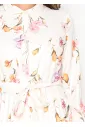 Ivory Long Sleeve Floral Shirt Dress