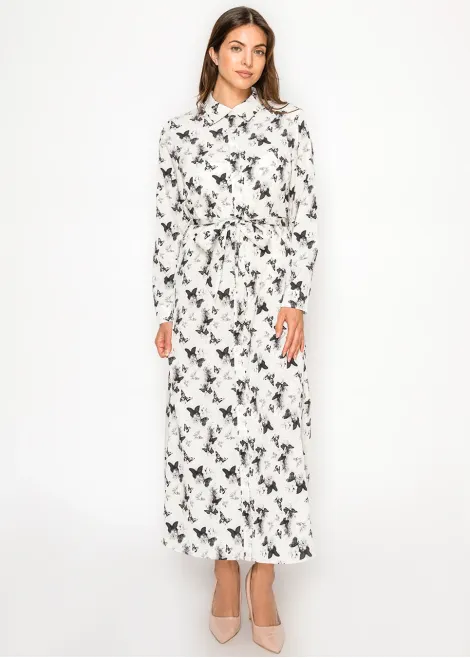 The Butterfly Dress — Shirt Style, Midi Length