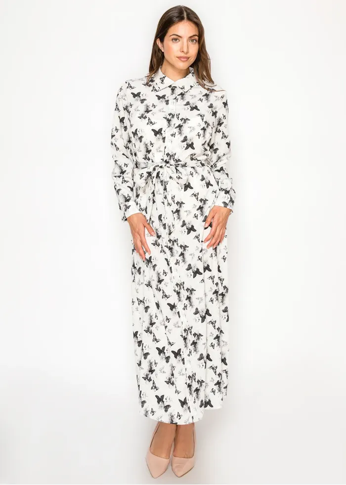 The Butterfly Dress — Shirt Style, Midi Length