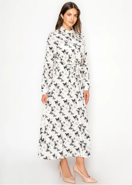 The Butterfly Dress — Shirt Style, Midi Length