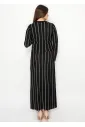 Black Stripe Dress with Matching Cardigan