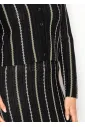 Black Stripe Dress with Matching Cardigan