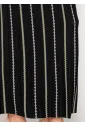 Black Stripe Dress with Matching Cardigan