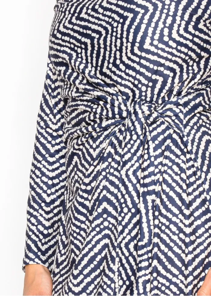 Midnight Lines Navy Flow Dress