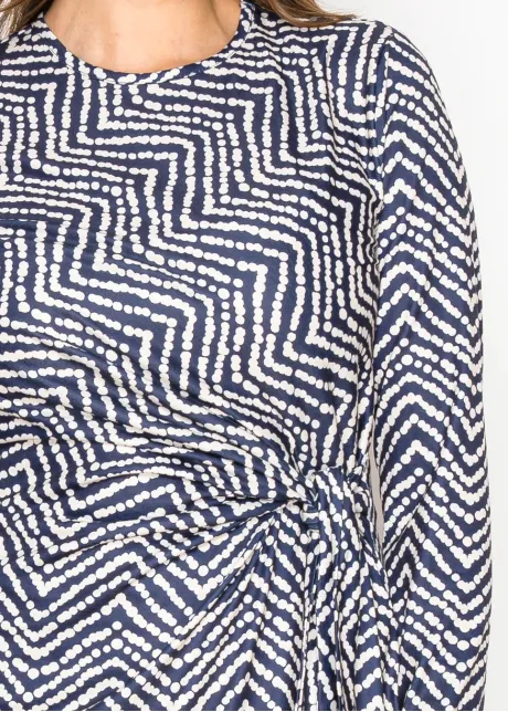 Midnight Lines Navy Flow Dress