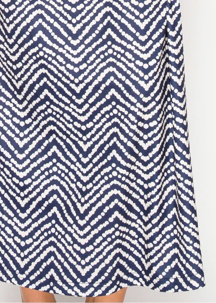 Midnight Lines Navy Flow Dress