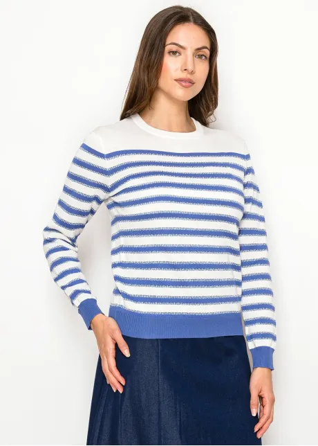 Blue Stripe Everyday Crewneck Sweater