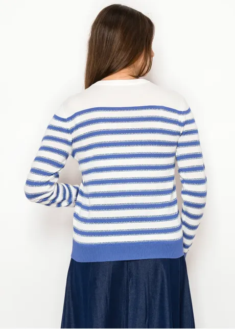 Blue Stripe Everyday Crewneck Sweater