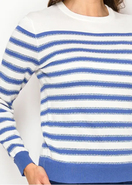 Blue Stripe Everyday Crewneck Sweater