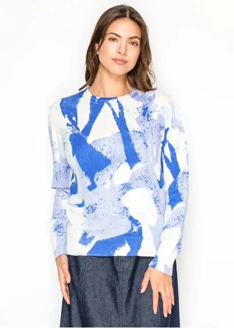 The Brushstroke Blue Knit Sweater