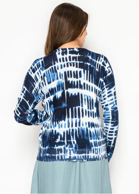 Navy Graphic Pattern Sweater