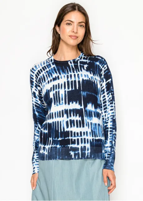 Navy Graphic Pattern Sweater