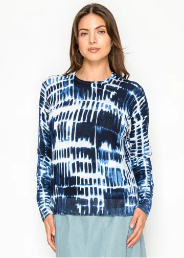 Navy Graphic Pattern Sweater