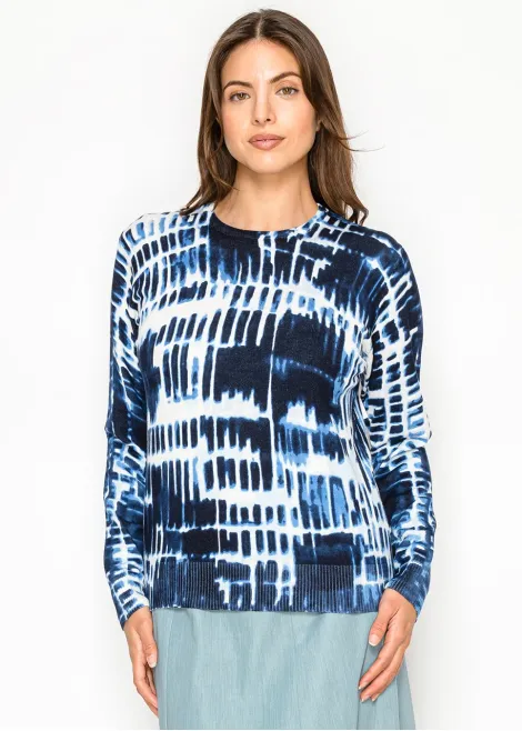 Navy Graphic Pattern Sweater