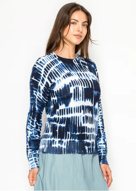 Navy Graphic Pattern Sweater