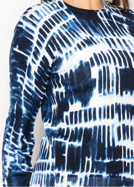 Navy Graphic Pattern Sweater