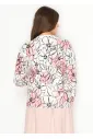 Spring Blush & Black Floral Knit Pullover