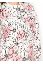 Spring Blush & Black Floral Knit Pullover