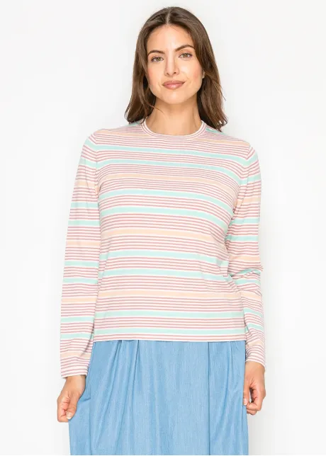 Pastel Stripe Spring Sweater