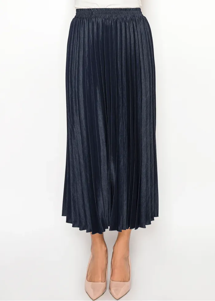 Denim Navy Set with Multi-Skirt Styling